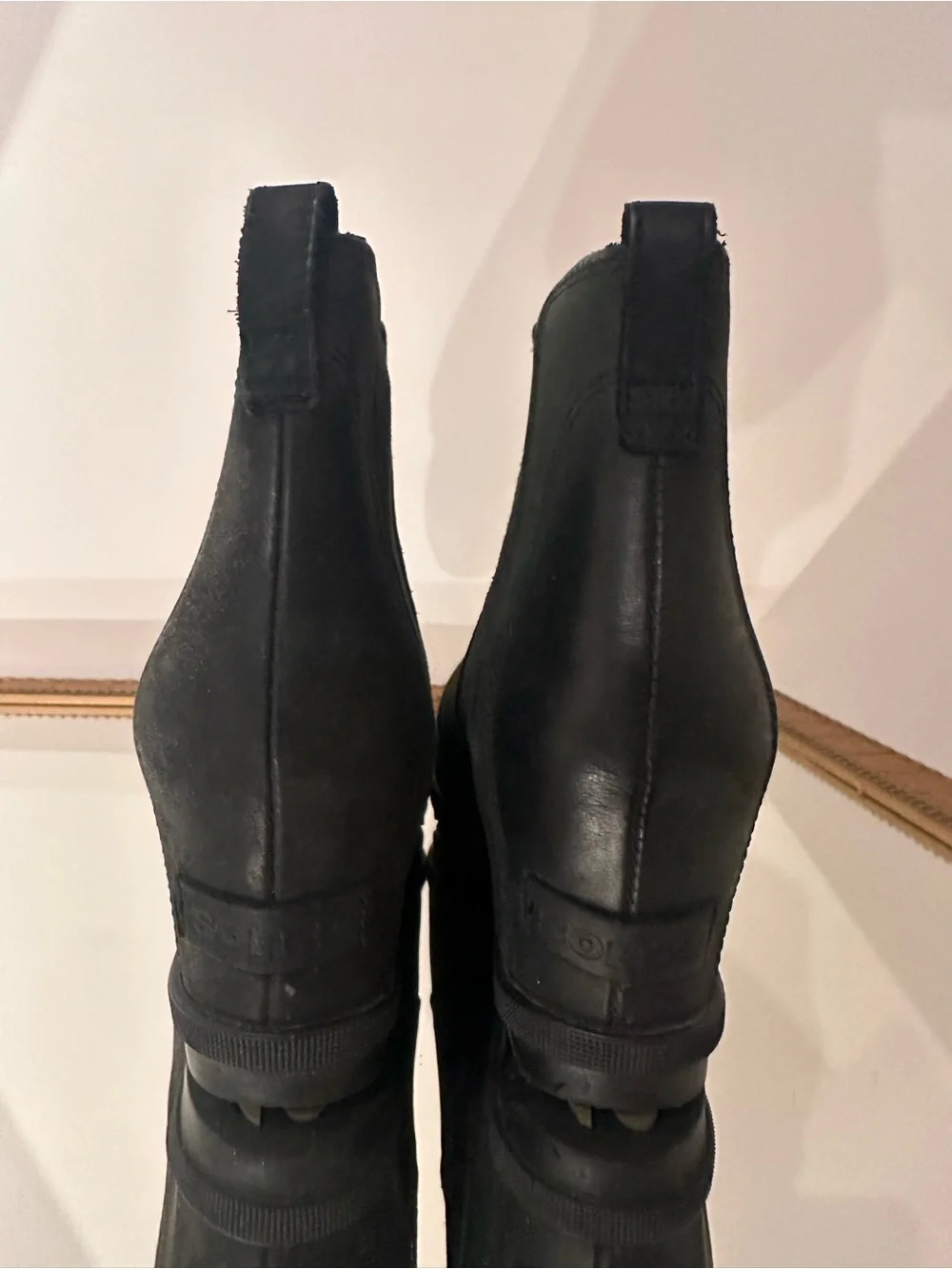 Sorel Black Chelsea Wedge Boots - Picture 3 of 5